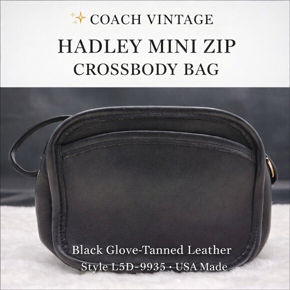 Coach Handbags - Vintage Coach Black Style 9935 Style /Hadley Zip Top zipper closure/Front PKT